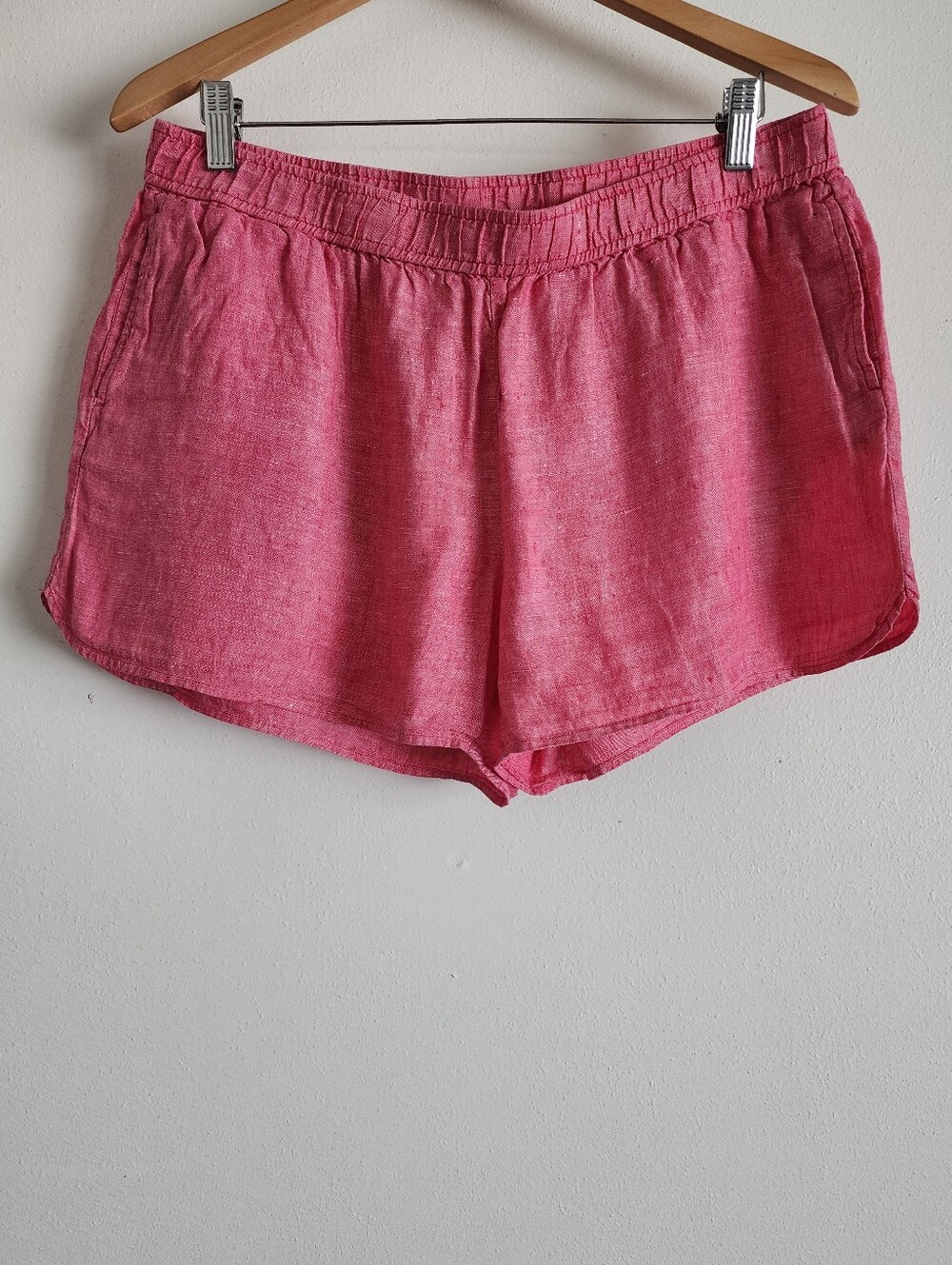Vineyard Vines Pull On Linen Short Brick Red Size Large Women's Comfort Waist - Picture 2 of 10